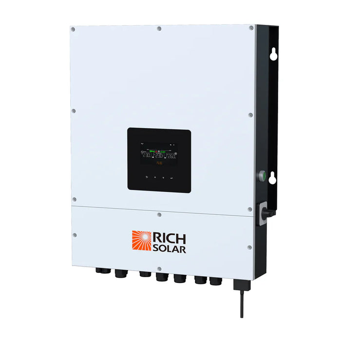 Rich Solar NOVA 8K | 7500 Watt (7.5kW) 48V Split Phase Hybrid Inverter | 7500W PV Input, 6000W Continuous Output 120/240V | Premium 7500W 48V Hybrid Inverter for Cabins, ADUs, Tiny Homes, Residential, Agriculture, Off-Grid, On-Grid | UL Certified