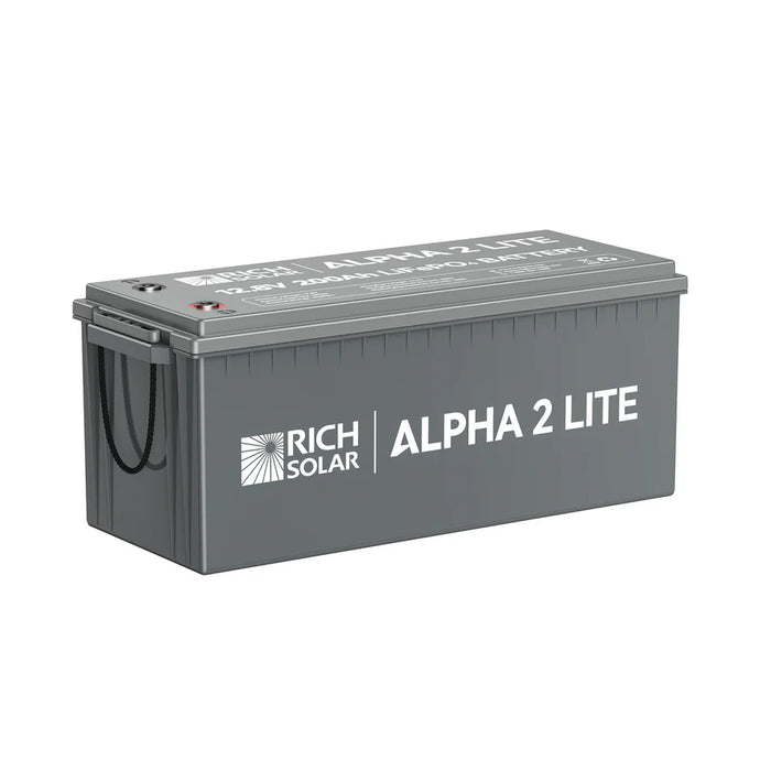 Rich Solar ALPHA 2 LITE | 12V 200Ah LiFePO4 Battery | Best 12V Deep Cycle Lithium Battery for RVs, Trailers, Vans, Boats, Off-Grid | 4,000 Lifetime Cycles | Best Value