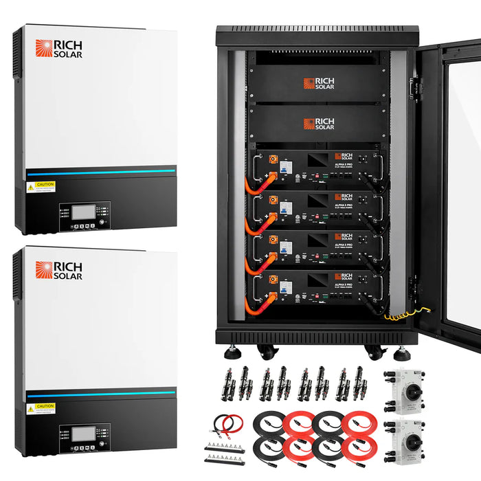 Rich Solar Complete Off-Grid Solar Kit | No Panel | 13,000W 120/240V Output | 48VDC