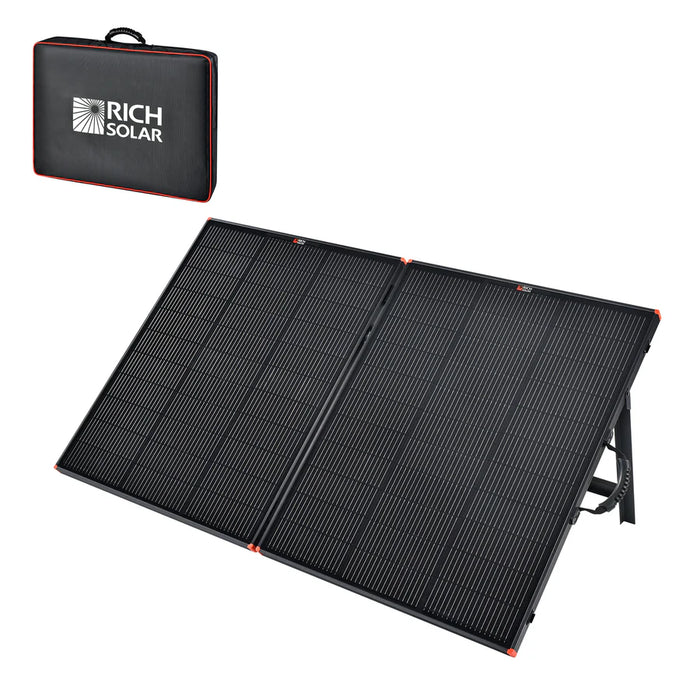 Rich Solar MEGA 200 Portable Briefcase Solar Panel | 200 Watt Portable Solar Panel | Powerful 12V Portable Solar Panel for Generators, Power Stations, Campers | High Efficiency