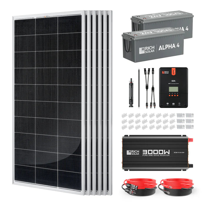Rich Solar 1200 Watt 24V Complete Solar Kit