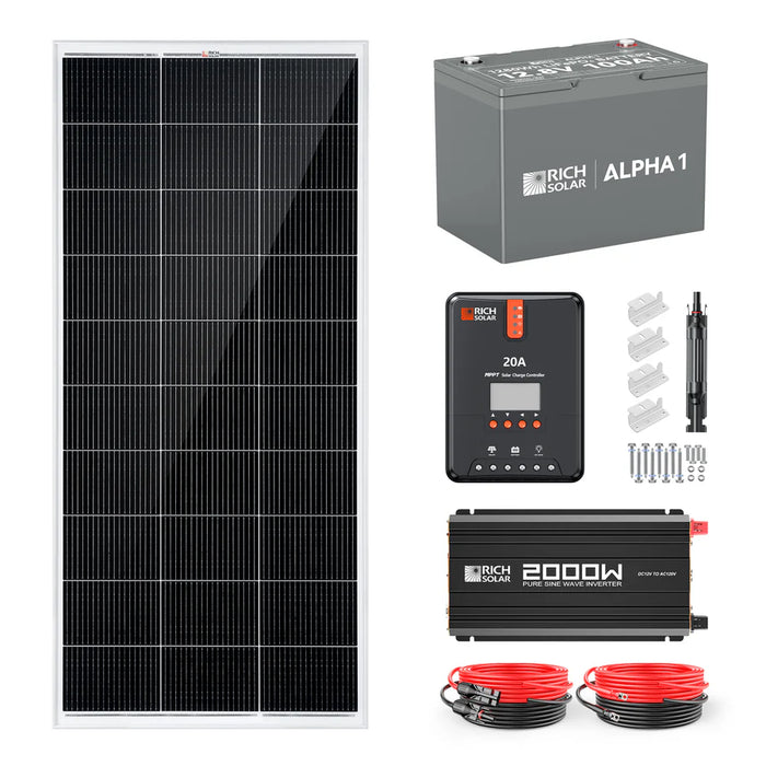 Rich Solar 200 Watt Complete Solar Kit
