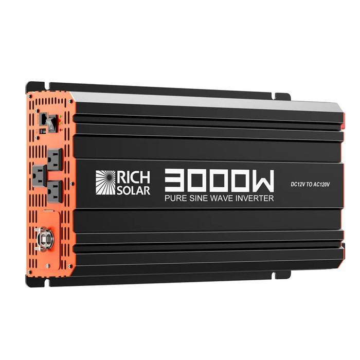 Rich Solar NOVA PURE 3K | 3000 Watt (3kW) 12 Volt Industrial Pure Sine Wave Inverter | Powerful 3000W 12V Off-Grid Inverter for RVs, Trailers, Campers, Vans, Trucks, Overlanders, Boats