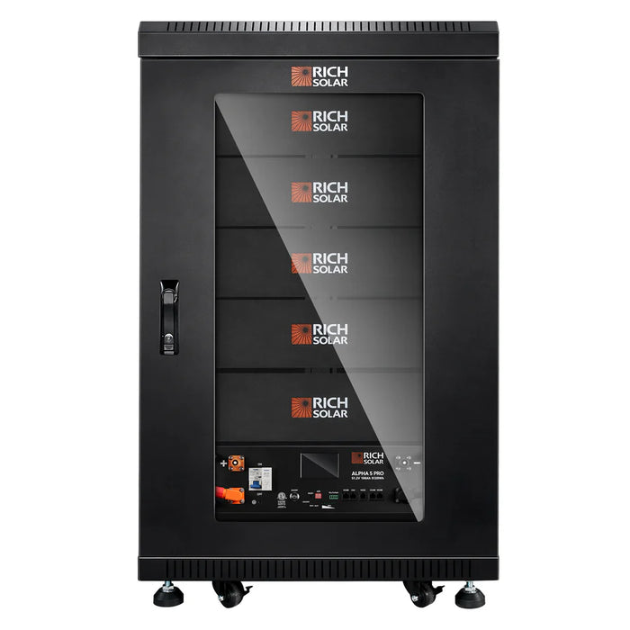 Rich Solar ALPHA 5 PRO | 51.2V 100Ah LiFePO4 Battery | Premium 48V Server Rack Lithium Battery for Residential, Commercial, RVs, Off-Grid | 7,000 Lifetime Cycles | 10 Year Warranty | UL1973, UL9540A Certified