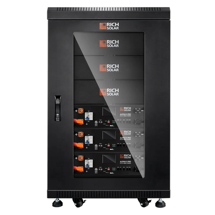 Rich Solar ALPHA 5 PRO | 51.2V 100Ah LiFePO4 Battery | Premium 48V Server Rack Lithium Battery for Residential, Commercial, RVs, Off-Grid | 7,000 Lifetime Cycles | 10 Year Warranty | UL1973, UL9540A Certified