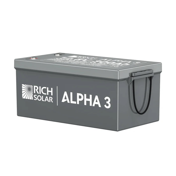 Rich Solar ALPHA 3 | 12V 300Ah LiFePO4 Battery | 12V Lithium Battery for RVs, Cabins, Off-Grid | 5,000 Lifetime Cycles | Internal Heat Technology | Bluetooth