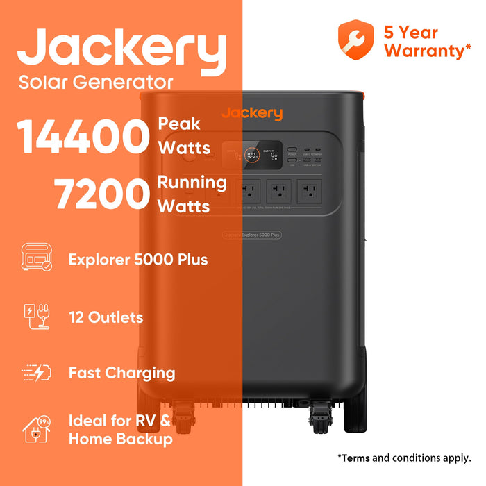 Jackery Explorer 5000 Plus Portable Power Station – 5040Wh Capacity | 7200W | Whole-Home Backup Jackery Warehouse