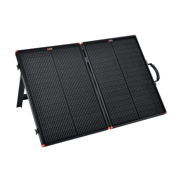 Rich Solar MEGA 100 Portable Briefcase Solar Panel | 100 Watt Portable Solar Panel | Premier 12V Portable Solar Panel for Generators, Power Stations, Vans | High Efficiency BACKORDER