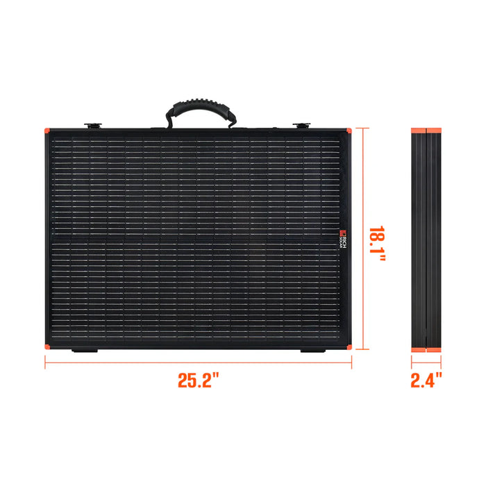 Rich Solar MEGA 100 Portable Briefcase Solar Panel | 100 Watt Portable Solar Panel | Premier 12V Portable Solar Panel for Generators, Power Stations, Vans | High Efficiency BACKORDER