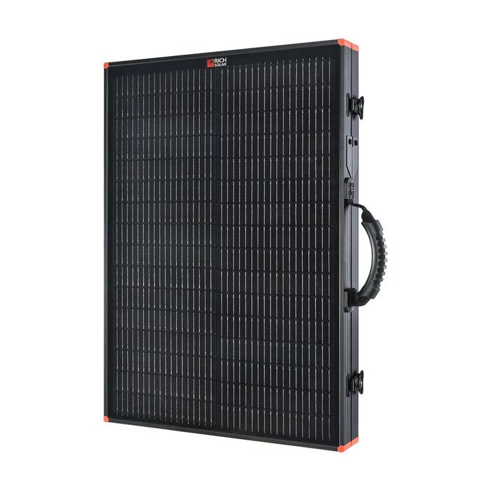 Rich Solar MEGA 100 Portable Briefcase Solar Panel | 100 Watt Portable Solar Panel | Premier 12V Portable Solar Panel for Generators, Power Stations, Vans | High Efficiency BACKORDER