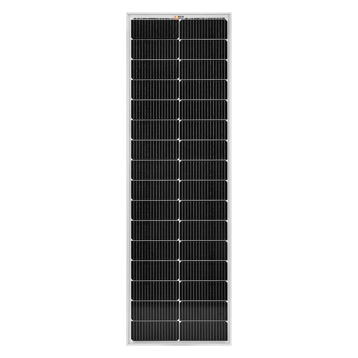 Rich Solar MEGA 100 SLIM | 100 Watt Slim Solar Panel | Compact 12V Off-Grid Narrow Solar Panel for Campers, Overlanders, Boats | 25-Year Output Warranty | UL Certified