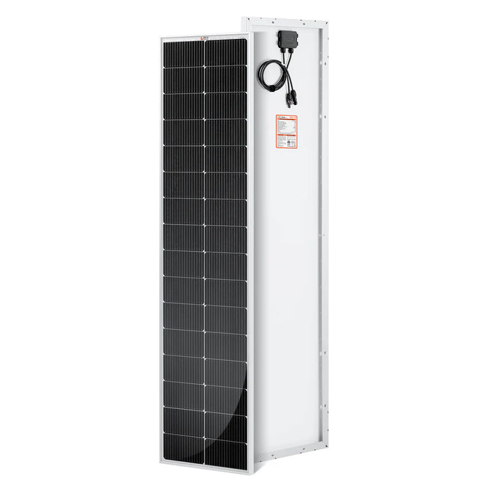 Rich Solar MEGA 130 SLIM | 130 Watt Slim Solar Panel | Compact 12V Narrow Panel for Vans, Campers, Boats | UL Certified BACKORDER
