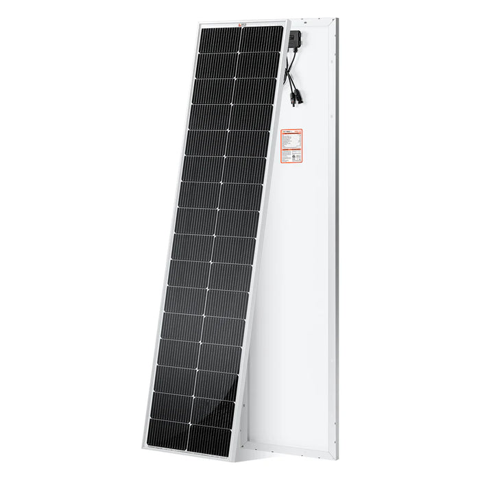 Rich Solar MEGA 130 SLIM | 130 Watt Slim Solar Panel | Compact 12V Narrow Panel for Vans, Campers, Boats | UL Certified BACKORDER