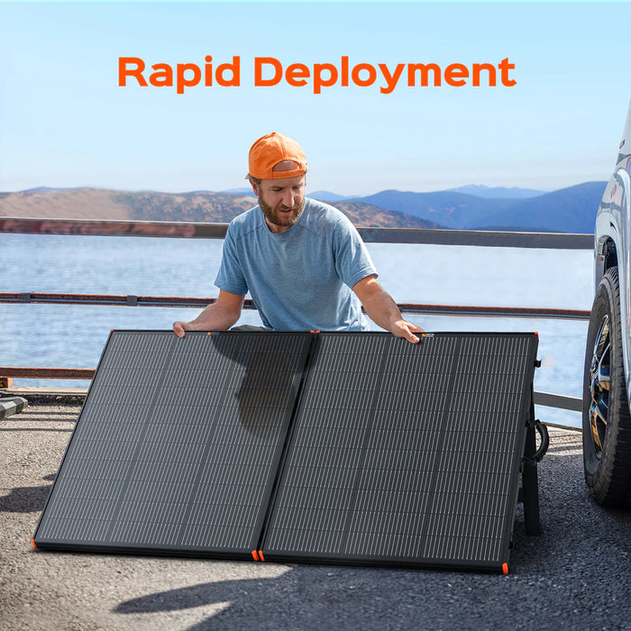 Rich Solar MEGA 200 Portable Briefcase Solar Panel | 200 Watt Portable Solar Panel | Powerful 12V Portable Solar Panel for Generators, Power Stations, Campers | High Efficiency