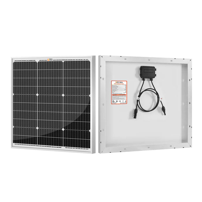 Rich SolarMEGA 50 | 50 Watt Solar Panel | Compact 12V Off-Grid Solar Panel for Boats, Vans, Trailers | 25-Year Output Warranty | UL Certified