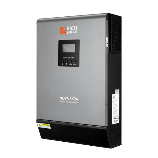 Rich Solar NOVA MAX 3K | 3000 Watt (3kW) 24 Volt Off-Grid Hybrid Solar Inverter | Powerful 3000W 24V Hybrid Inverter for RVs, Trailers, Campers, Vans, Trucks, Overlanders, Boats | #1 Ranked 24V Hybrid Inverter Rich Solar