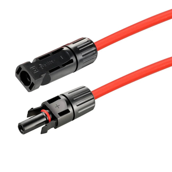Rich Solar 10 Gauge Solar Panel Extension Cable with Male and Female Solar Connector Ends | Pair of 10AWG Red and Black Extension Wire with Connectors on Both Ends | Choose Cable Length: 10ft, 15ft, 20ft, 30ft, 50ft, 75ft, 100ft Rich Solar
