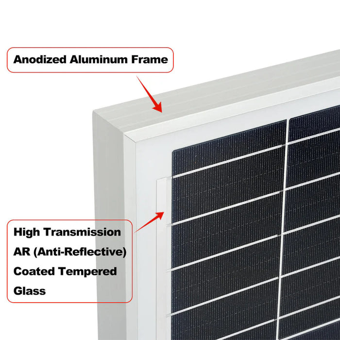 Rich Solar MEGA 200 PRO | 200 Watt 24 Volt Solar Panel | Premium 24V Off-Grid Solar Panel for RVs, Trailers, Cabins | 25-Year Output Warranty | UL Certified