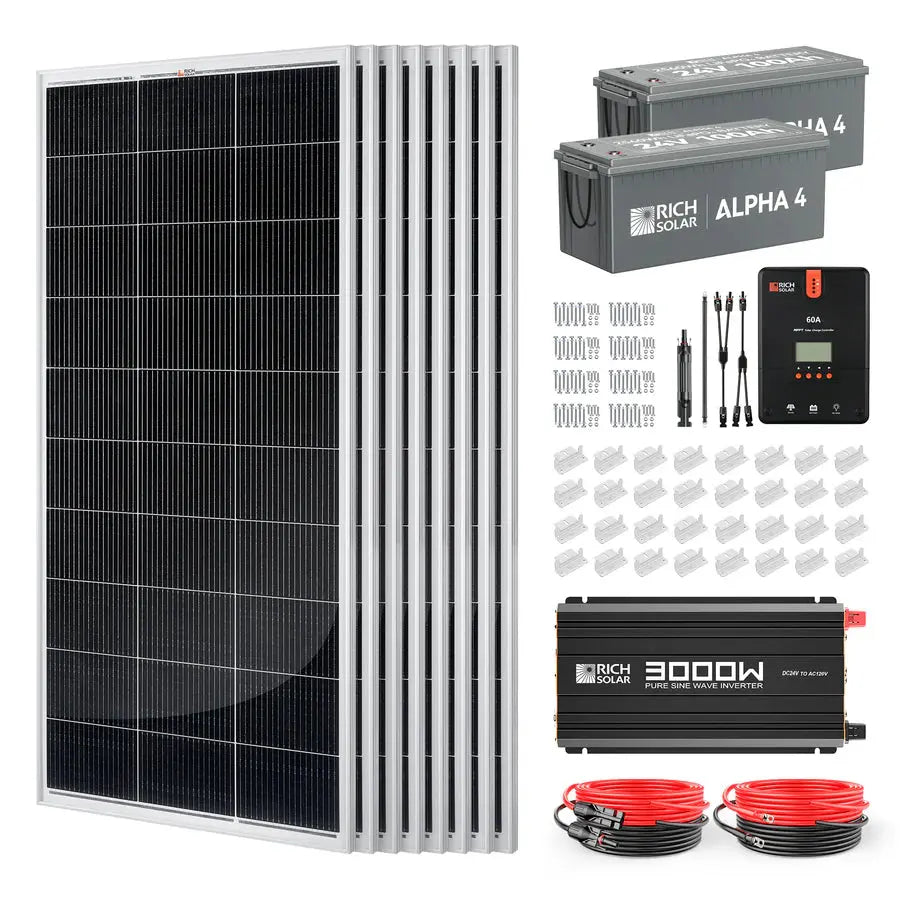 Rich Solar 1600 Watt 24V Complete Solar Kit - US Solar Shop