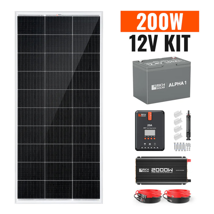 Rich Solar 200 Watt Complete Solar Kit