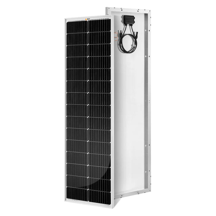 Rich Solar MEGA 100 SLIM 2025 | 100 Watt Slim Solar Panel | Compact 12V Off-Grid Narrow Solar Panel | 25-Year Output Warranty | UL Certified
