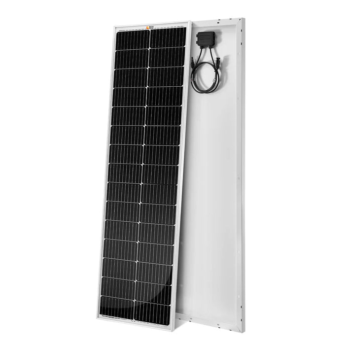 Rich Solar MEGA 100 SLIM 2025 | 100 Watt Slim Solar Panel | Compact 12V Off-Grid Narrow Solar Panel | 25-Year Output Warranty | UL Certified