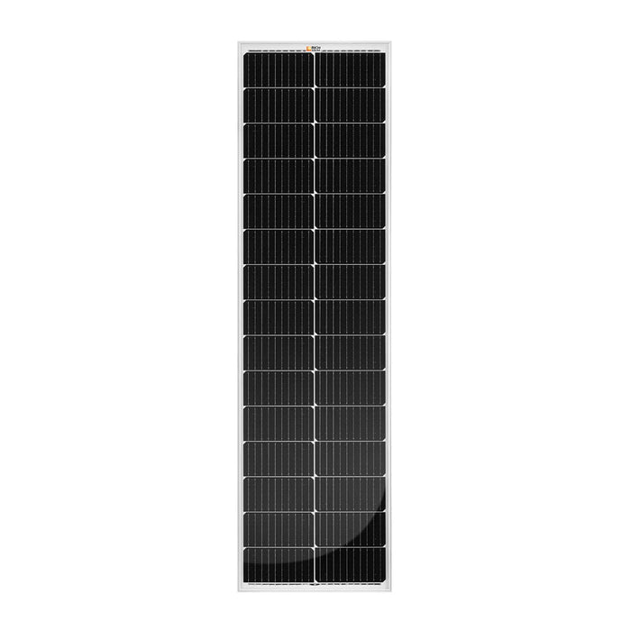 Rich Solar MEGA 100 SLIM 2025 | 100 Watt Slim Solar Panel | Compact 12V Off-Grid Narrow Solar Panel | 25-Year Output Warranty | UL Certified