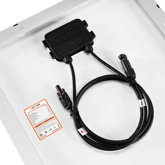 Rich Solar MEGA 100 SLIM 2025 | 100 Watt Slim Solar Panel | Compact 12V Off-Grid Narrow Solar Panel | 25-Year Output Warranty | UL Certified