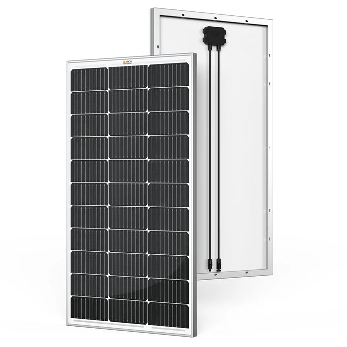 Rich Solar MEGA 100 | 100 Watt Solar Panel | Premier 12V Off-Grid Solar Panel for Vans, Campers, Boats | 25-Year Output Warranty | UL Certified
