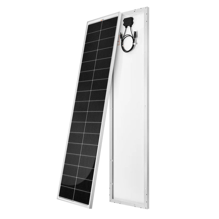 Rich Solar MEGA 130 SLIM | 130 Watt Slim Solar Panel | Compact 12V Narrow Panel for Vans, Campers, Boats | UL Certified US Solar Shop