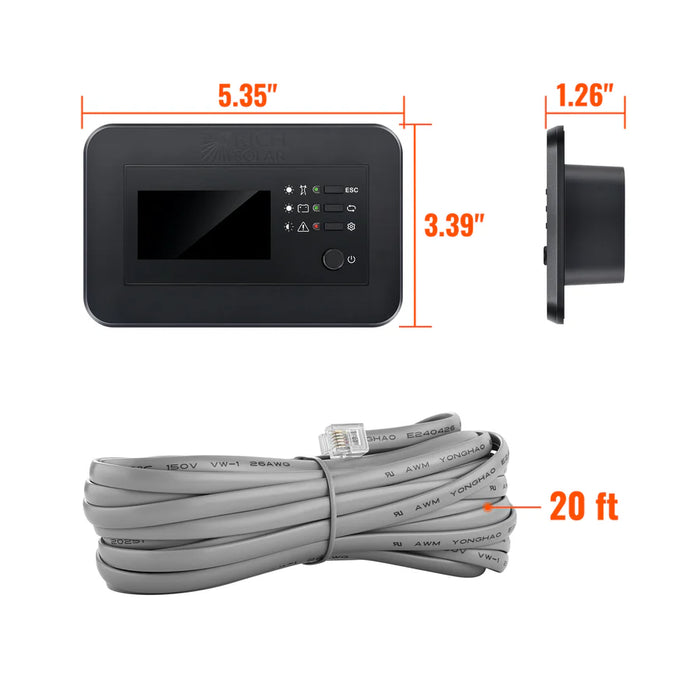 Rich Solar Inverter Remote Controller with LCD | Wall-Mount Meter for NOVA SWITCH & SUPERCHARGER
